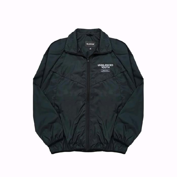 JACKET OUTDOOR BLOODS SEABERS GREY ORIGINAL.!! Jaket Pria Hitam Wanita Parasut