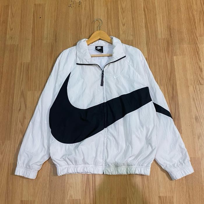 Nike big swoosh jacket white