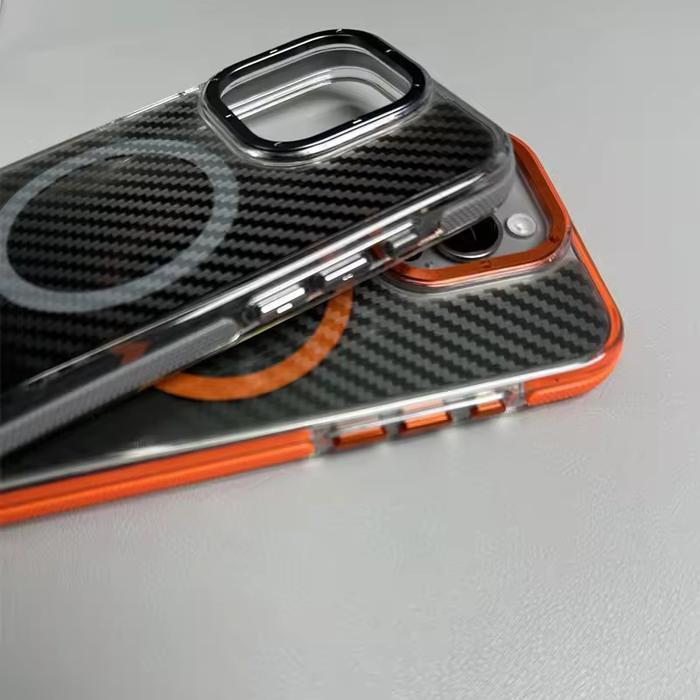 Carbon Case Transparant Magsafe Iphone 11 12 13 14 15 Premium Karbon Casing Hardcase Cover Promo Bes