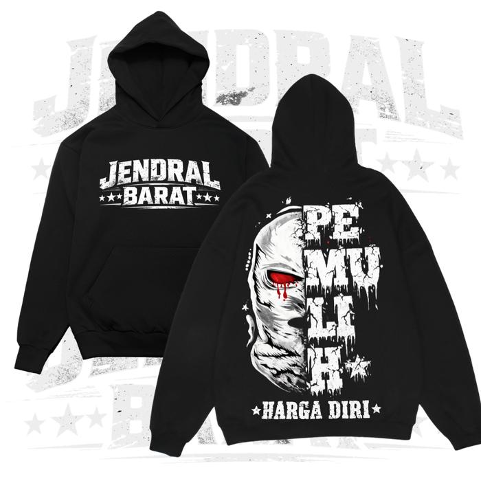 Promo!!! Hoodie PHD Jendral Barat Mata Merah bahan Cotton Fleece Tebal Murah Dan Halus warna Hitam D