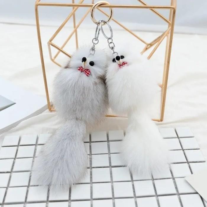 Gantungan Kunci Lucu Keychain Berbulu Boneka Anjing Tikus Tupai KYC 15