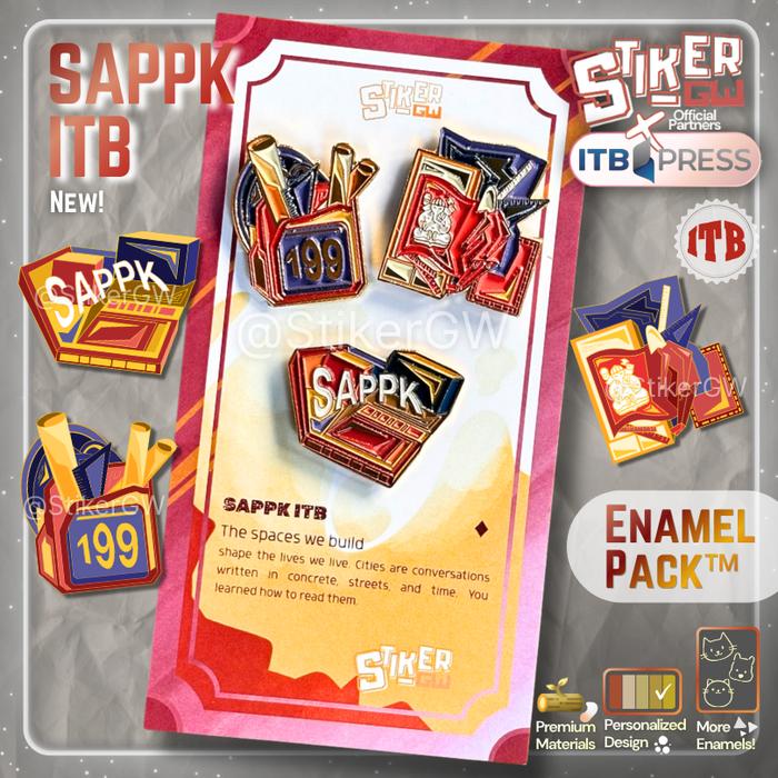 [BERIZIN RESMI] Enamel Pack ITB – SAPPK | 3 Enamel Emblem Pin Bros Sekolah Arsitektur, Perencanaan d