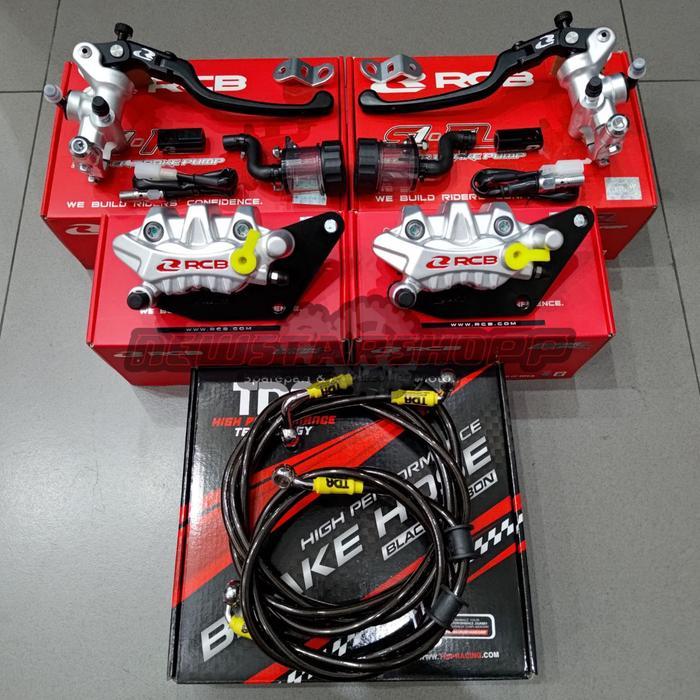 Paketan Master Rem RCB S1 FL Series 14mm set kanan kiri radial tabung pisah + Kaliper S26 2 piston d