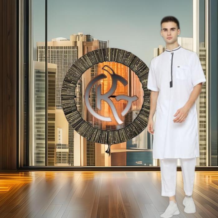 AL-LUTHFI | Setelan Baju Koko Pakistan Premium Muslim Pria Dewasa Kurta Katun Panjang Pendek