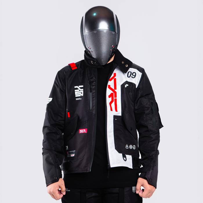 Windproof Jaket Biker Jepang Techwear - CHASER TECHRECER -WHITE