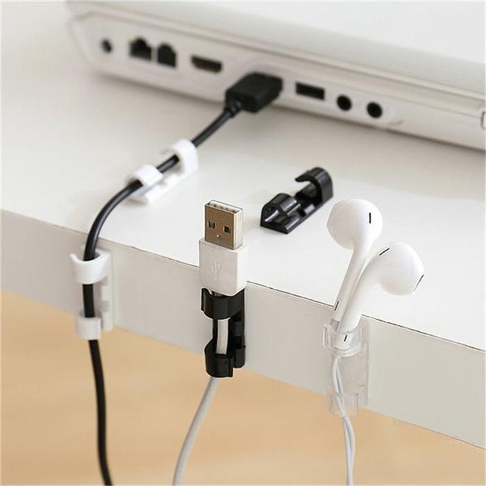 Klip kabel tempel dinding isi 20pcs Klem perapih Kabel Clamp organizer