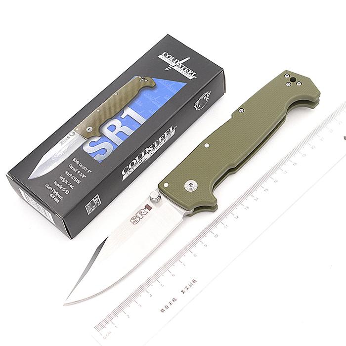 JUFULE New Cold Steel SR1 Mark S35VN Blade G10 Handle Copper Washers