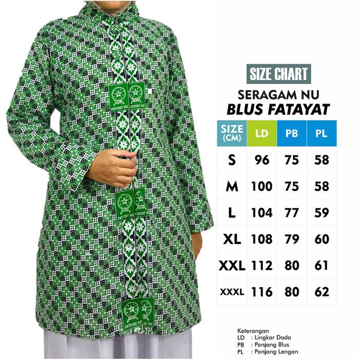 TUNIK FATAYAT KOTAK BLUS FATAYAT SERAGAM FATAYAT NU