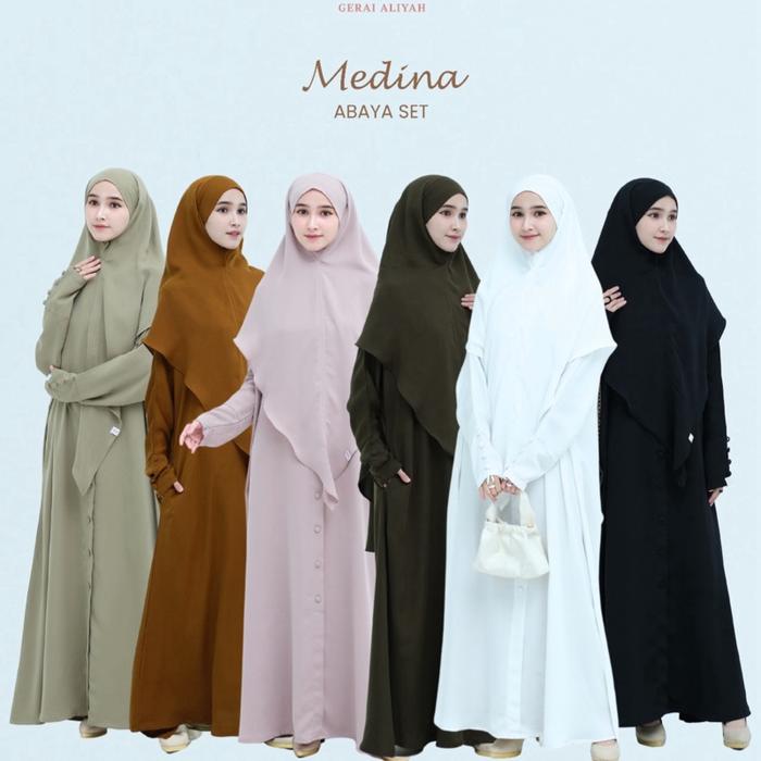 KINABI Gamis / Abaya / Abaya set / Abaya madina / Abaya By Gerai Aliyah