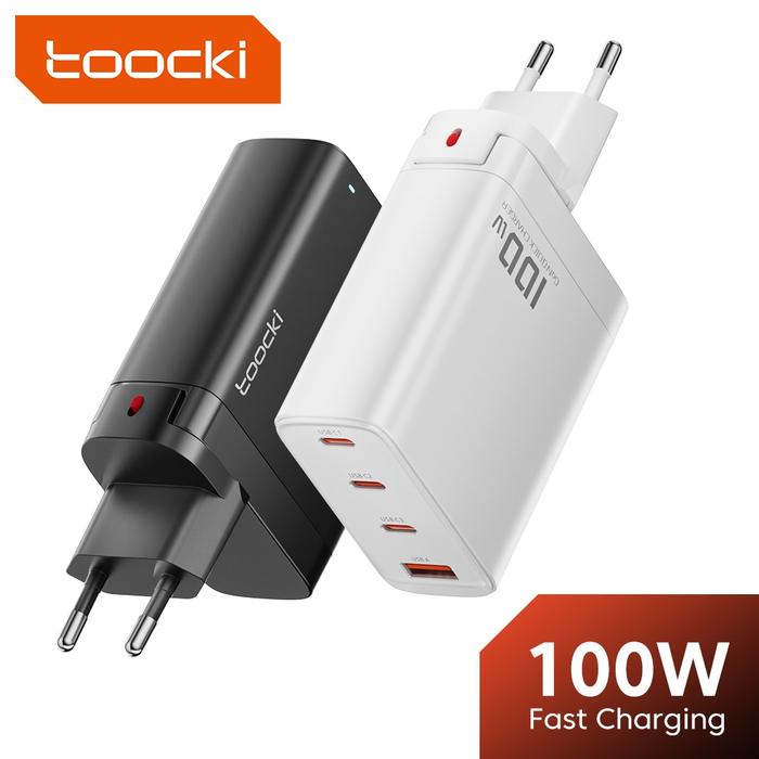 Toocki USB C GaN Charger PD Quick Charger 100W Fast Charging Charger