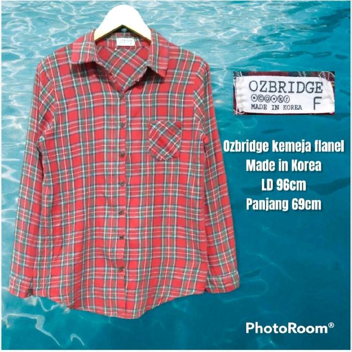 Ozbridge kemeja flanel wanita