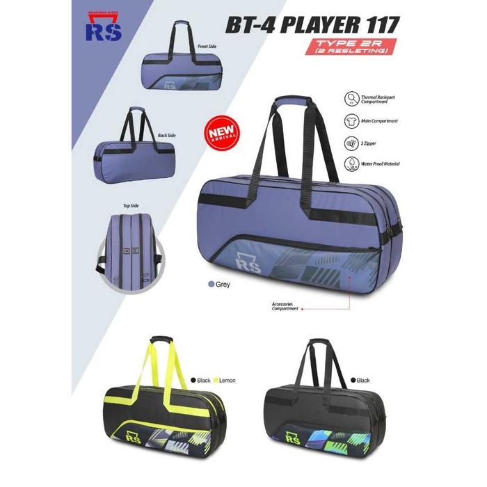 Tas Badminton RS Petak Jinjing BT4 PLAYER 117 SQUARE Original