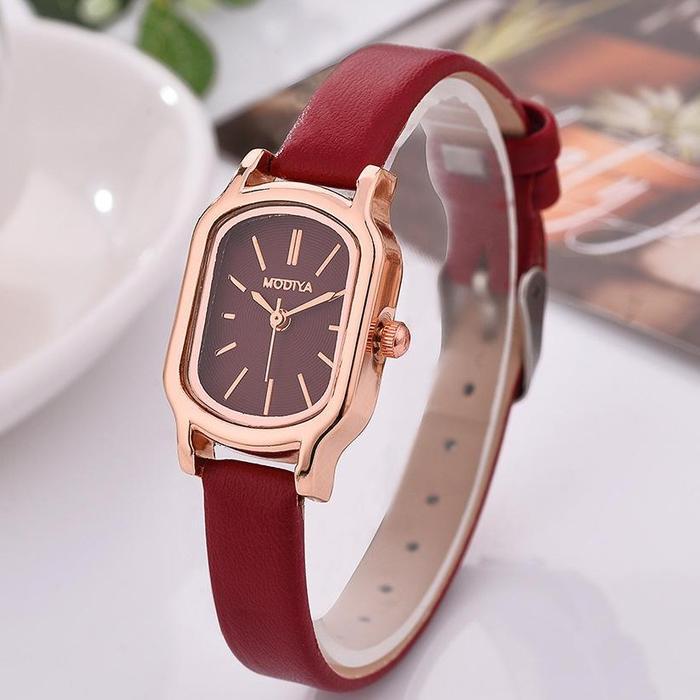 HOKI33 Jam Tangan Wanita JW-01[Bisa COD] Jam Tangan Wanita Model Terbaru - Jam Tangan Kulit Mini Ele
