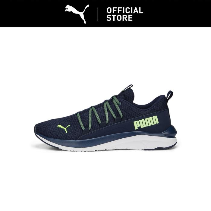 PUMA Sepatu Lari Pria Softride One4all Navy-Yellow-White