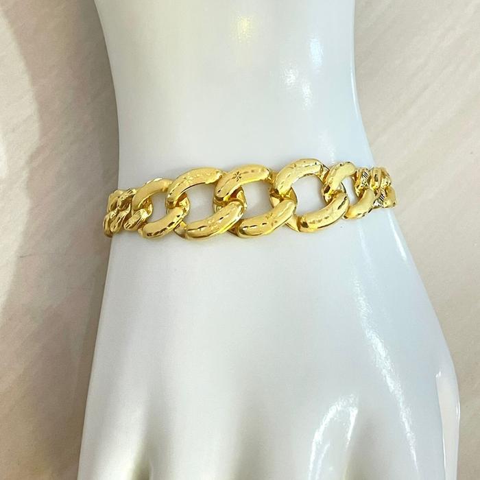Gelang lipan rantai model terbaru mirip emas asli 5 gr bhn lapis emas
