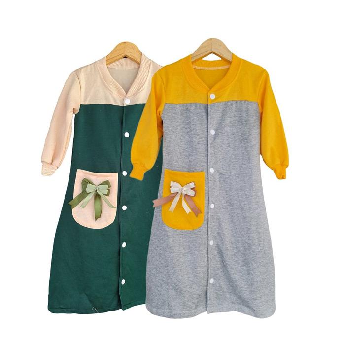 gamis anak berbahan fleece sangat lembut untuk si buah hati