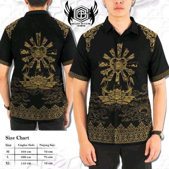 KEMEJA BATIK PSHT CAP PRINT KEMEJA BATIK SH TERATE  Pria  Motif  Baju