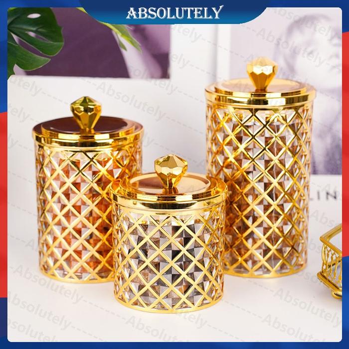 Toples Makanan Serbaguna Toples Akrilik Kedap Udara Toples Estetik Toples Kedap Udara Toples Gold To