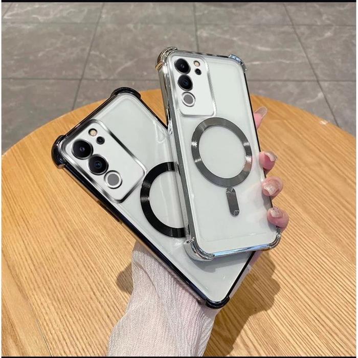 Case Untuk Vivo V29 5G / V29E 5G Soft Case MagSafe magnet wireless plating Casing Cover