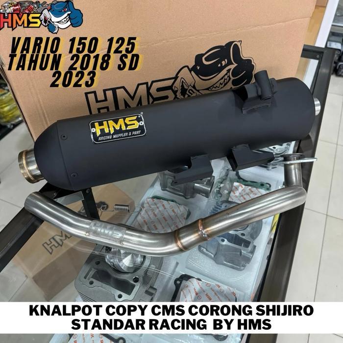 KNALPOT HMS PREMIUM COPY CMS VARIO 150 125 160 NEW BEAT SCOOPY FI POP STREET SPACY VARIO 110 LED GEN