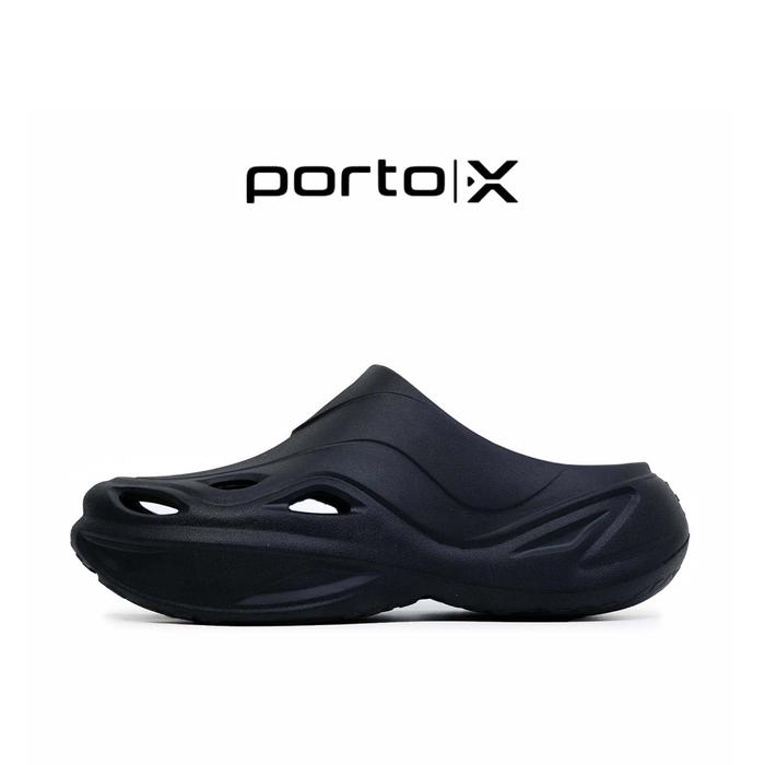 Porto X Sandals - Jean Black Clogs