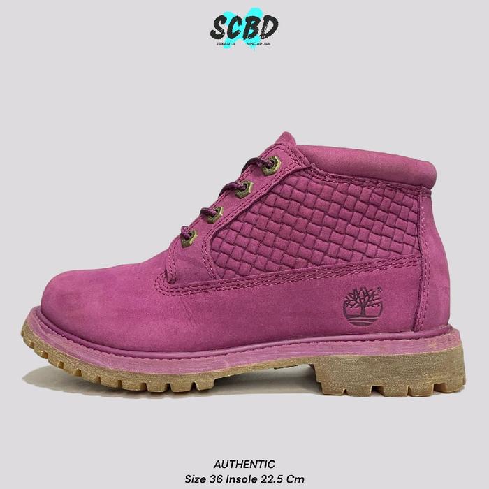 Sepatu Boots Mid Wanita Kulit Timberland Nellie Chukka Waterproof Original Second Size 36