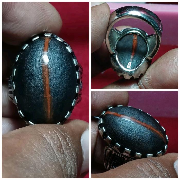 Batu akik kelor kendit merah