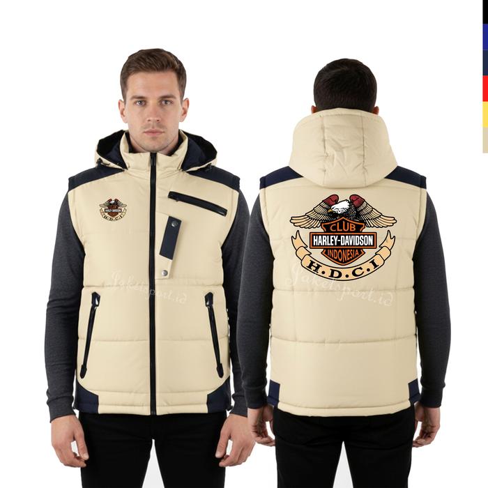 Rompi Bikers HDCI Harley-Davidson Club Indonesia Pelindung dada touring design modis gelembung semi 