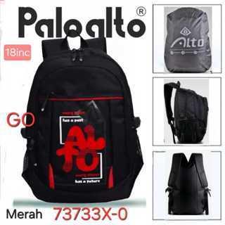 Gotik BLACK 18INC Tas Sekolah Pollo Alto Anak Laki-Laki Tas Ransel Laptop SD,SMP,SMA Original 100% T