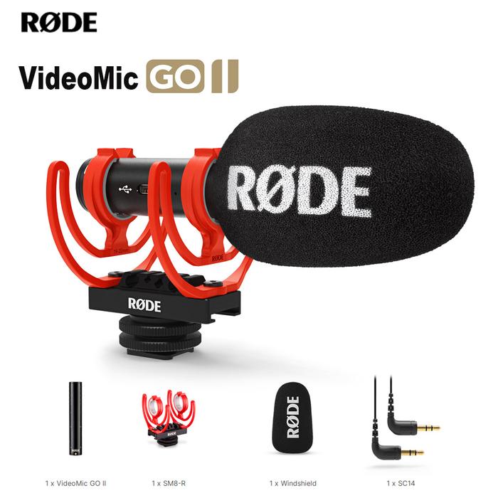 Rode VideoMic GO II Professional Studio Microphone Video Mic for PC
