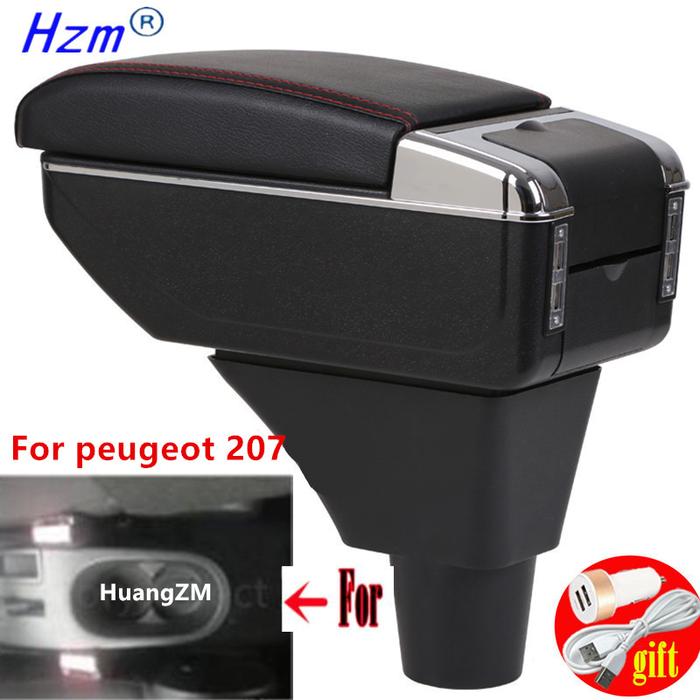 For peugeot 207 armrest box For peugeot 207 central storage box