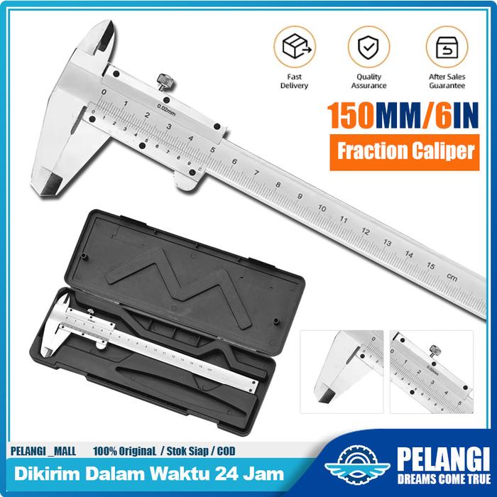 6INCH Jangka sorong stainless Vernier Caliper 150MM Sigmat Besi Manual