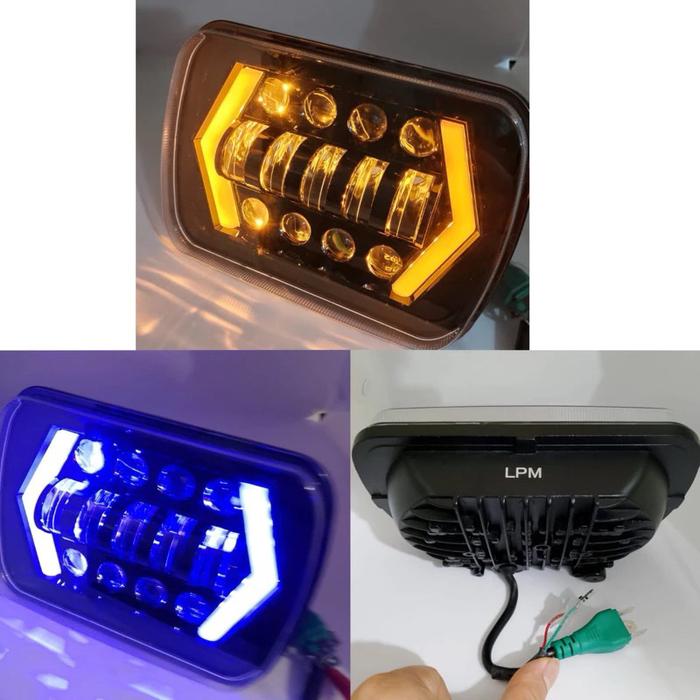 LAMPU LED KOTAK 7 INCH JEEP FEROZA L300 TAFT KATANA GL 100 RX KING 100 GL max RX-S Lampu truk pickup
