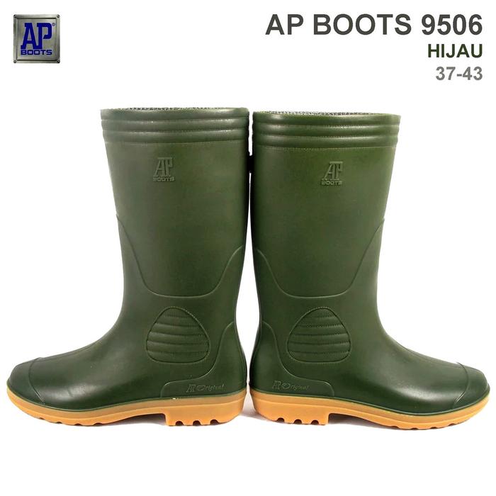 KATZZ 9506 Hijau UK 38 - 43 AP-9506 AP Boot Pertama Model aris Boot AP Orisinil Green / CQ BOOTS JR-