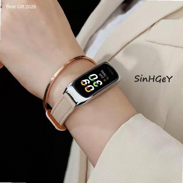 New arrival （Tidak termasuk jam）tali jam tangan For OPPO Band Strap Kulit Sapi Kulit Gelang Penggant