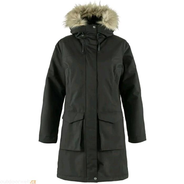 FJALLRAVEN WOMEN'S NUUK LITE PARKA BLACK JAKET GUNUNG HIKING WINTER TRAVELING ORIGINAL