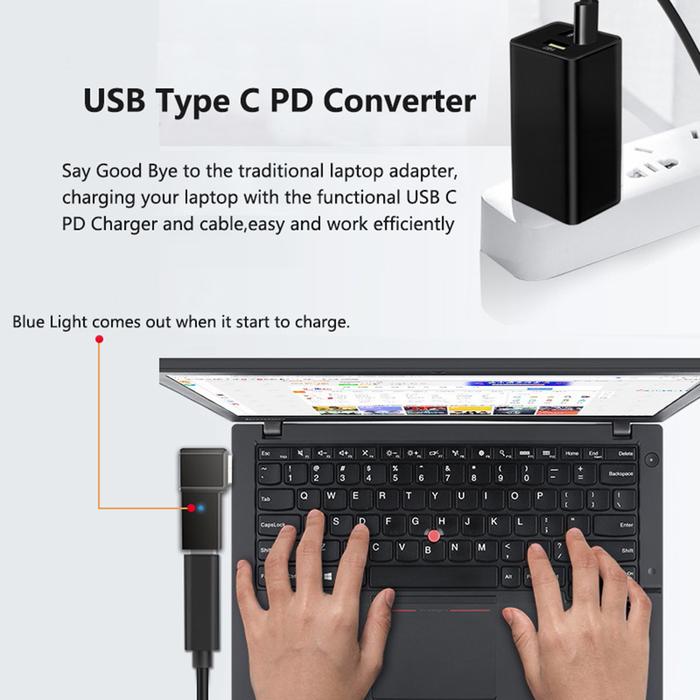 USB C PD to DC Power Connector Universal 15V 19V 12V Type C to DC