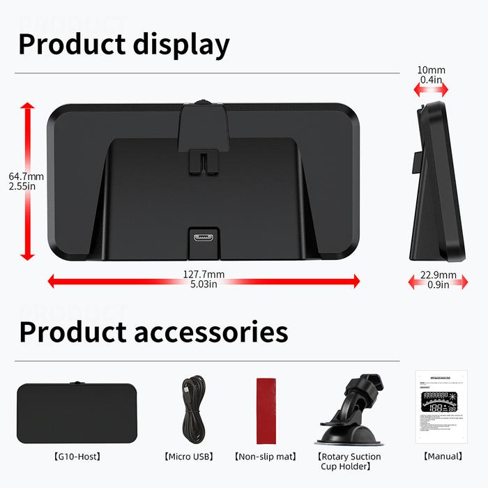 Universal Windshield Display HUD Tools Windshield Speedometer
