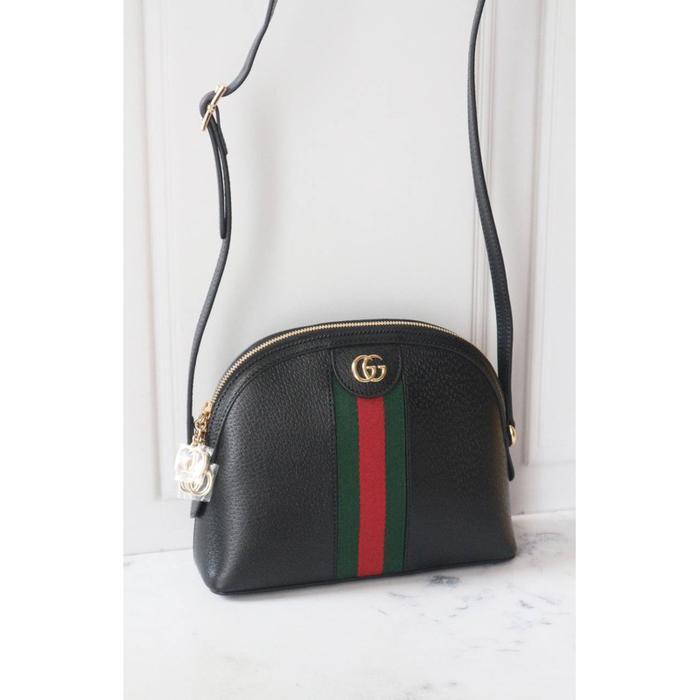 GUCCI SMALL OPHIDIA GG SHOULDER BAG BLACK