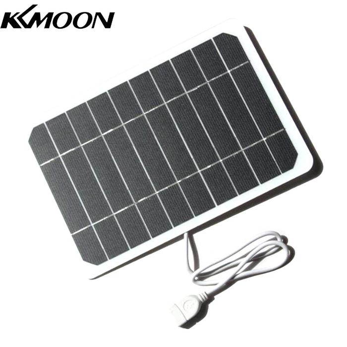 KKmoon Panel Surya Kecil 5W/2W 5V, Panel Tenaga Matahari Portabel