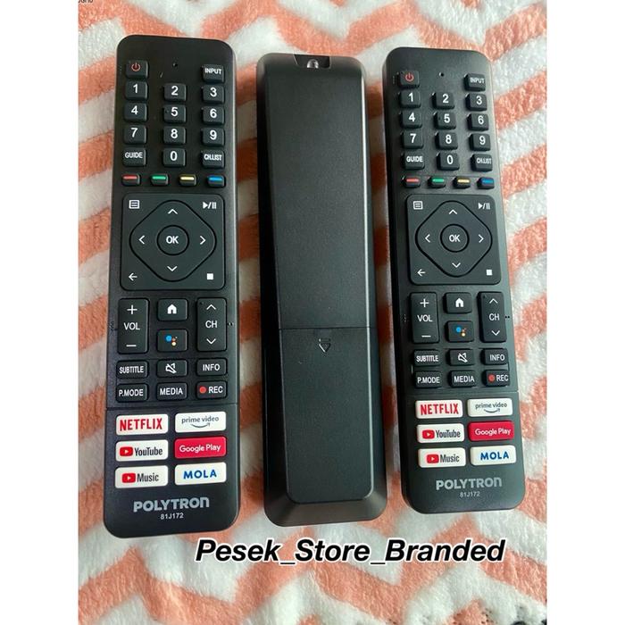 Remot Remot Smart Tv Android Polytron Original 100% Baru Dan Garansi