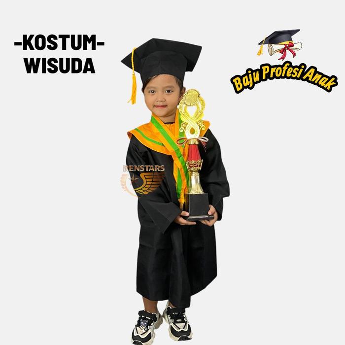 Baju Wisuda Anak TK lengkap 1 Set TK - SD | Kostum Wisuda Anak Lengkap |  Wisuda Anak Fashion