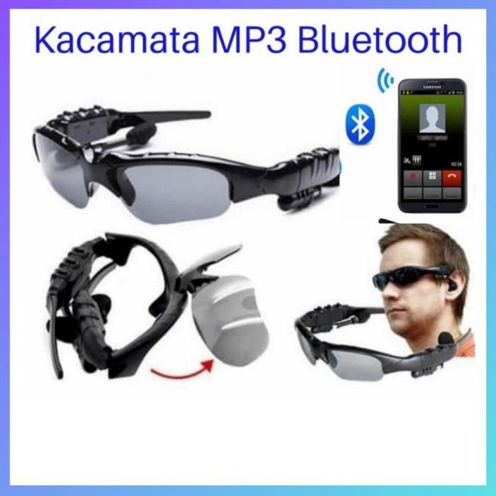 Kacamata MP3 Bluetooth Sun Glasses Headset MP3