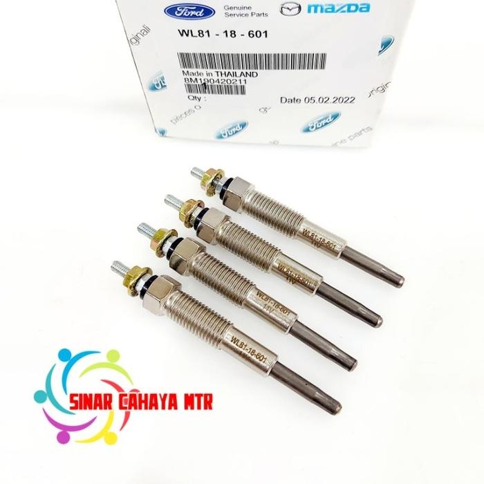 BUSI PEMANAS GLOW PLUG FORD RANGER 2.5 BT50 EVEREST 2.5 ISI 4PCS 11VOLT GARANSI 1BULAN