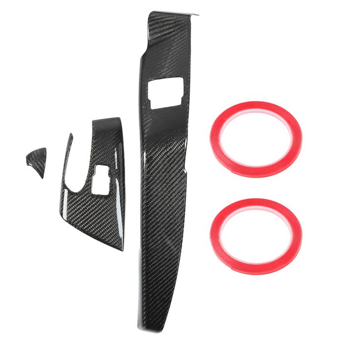 Power Window Switch Bezel Window Lift Switch Panel Carbon Fiber for