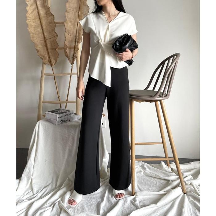 storelly99 DINA LONG CULLOTE / CELANA PANJANG KULOT HIGHWAIST WANITA BAHAN SCUBA PREMIUM OCLO OFFICI
