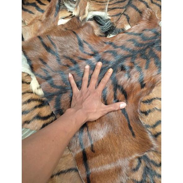 kulit kambing motif macan ukuran jumbo/besar" jual per kilo