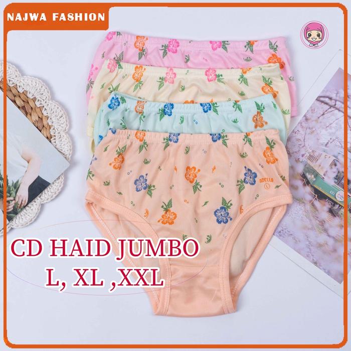 NAJWA - CD Haid Menstruasi Celana Dalam Wanita Big Size Jumbo L  XL  3L