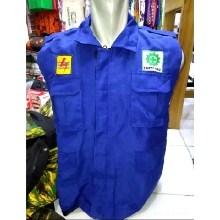 New / Rompi Pln Rompi Safety Pln Biru Ripstok