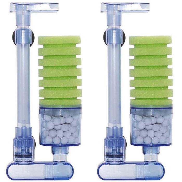2X Aquarium Filter,Ultra Quiet Aquarium Biochemical Sponge Filter